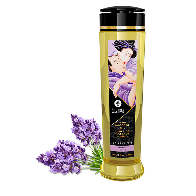 Imagen que nos facilita SHUNGA OILS de su producto erótico SHUNGA - ACEITE DE MASAJE EROTICO SENSACION 240 ML para nuestra categoría "DROGUERÍA |Para Masajes|Aceites con Sabores".