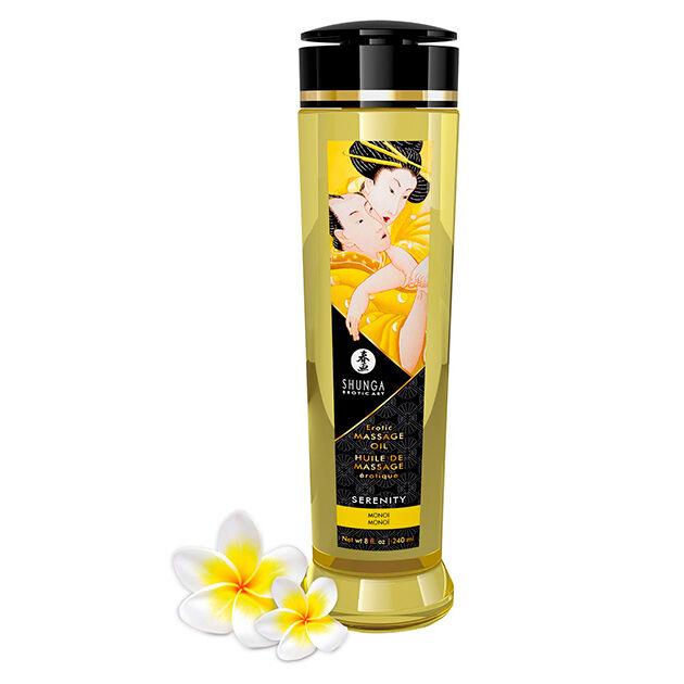 Imagen que nos facilita SHUNGA OILS de su producto erótico SHUNGA - ACEITE DE MASAJE EROTICO SERENITY 240 ML para nuestra categoría "DROGUERÍA |Para Masajes|Aceites sin sabores".