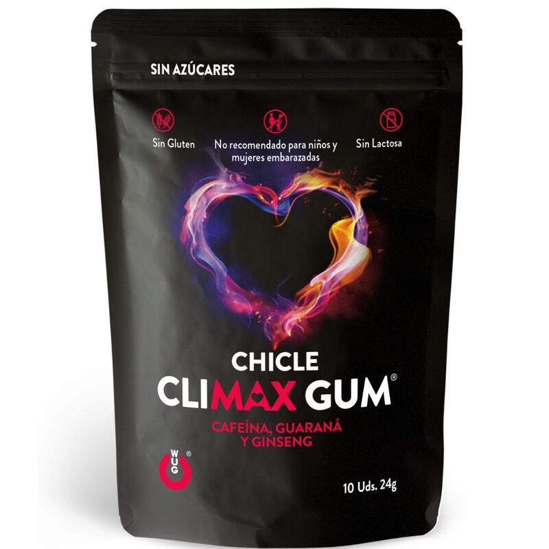 Imagen que nos facilita WUG SEX SENSE de su producto erótico WUG SEX SENSE - CLIMAX CHICLE 10 UNIDADES para nuestra categoría "DROGUERÍA |Complementos Alimenticios|Chicles Estimulantes".