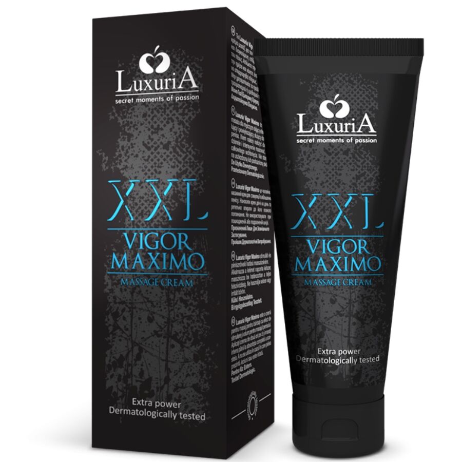 Imagen que nos facilita INTIMATELINE LUXURIA de su producto erótico INTIMATELINE LUXURIA - XXL VIGOR MAXIMO CREMA MASAJE VOLUMINIZADORA 75 ML para nuestra categoría "DROGUERÍA |Estimulantes para Ellos|Aumento del pene".