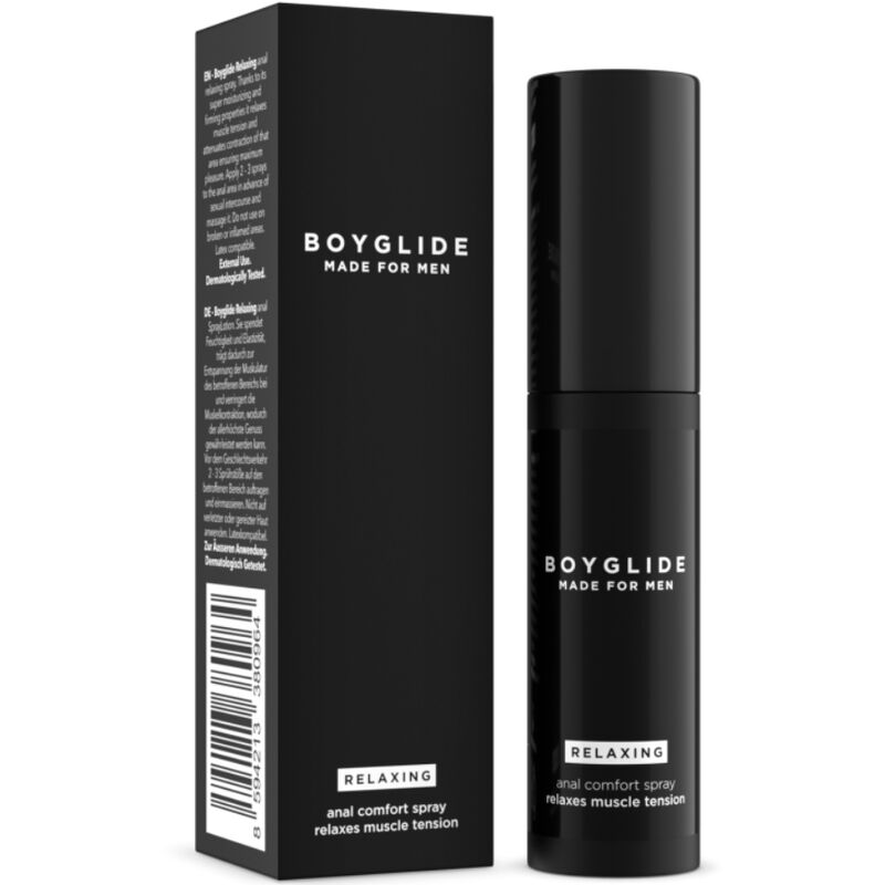 Imagen que nos facilita INTIMATELINE BOYGLIDE de su producto erótico INTIMATELINE - BOYGLIDE ANAL RELAJANTE ANAL SPRAY 20 ML para nuestra categoría "DROGUERÍA |Lubricantes|Anal - Sprays o cremas relajantes".