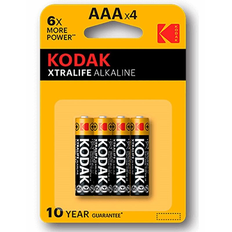 Imagen que nos facilita KODAK de su producto erótico KODAK - XTRALIFE PILA ALCALINA AAA LR03 BLISTER*4 para nuestra categoría "ARTÍCULOS VARIOS|Pilas".