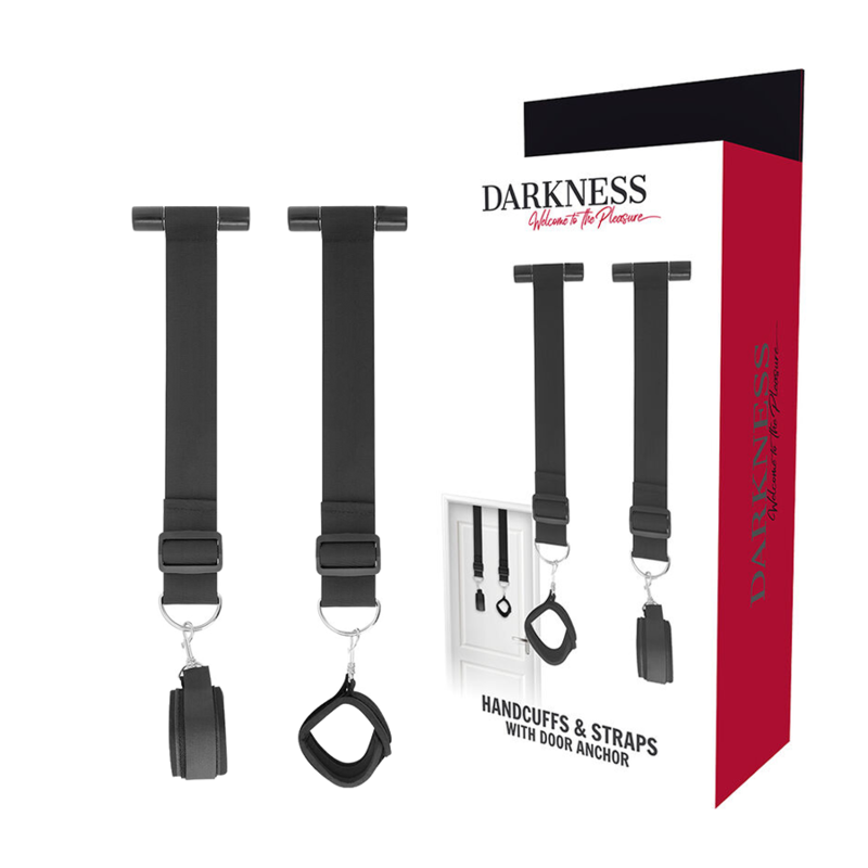 Imagen que nos facilita DARKNESS BONDAGE de su producto erótico DARKNESS - BONDAGE ESPOSAS PARA LA PUERTA para nuestra categoría "BDSM & BONDAGE |Bondage|Esposas de fijación".