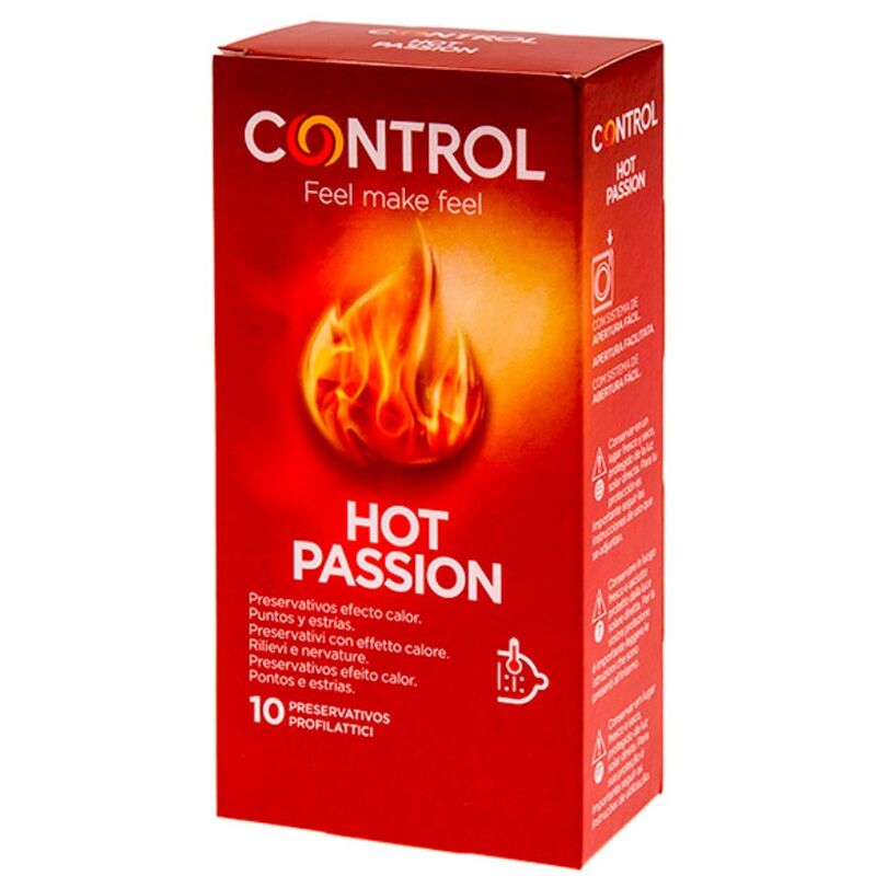 Imagen que nos facilita CONTROL CONDOMS de su producto erótico CONTROL - HOT PASSION PRESERVATIVOS EFECTO CALOR 10 UNIDADES para nuestra categoría "PRESERVATIVOS |Efecto Frio o Calor".