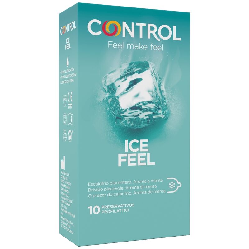 Imagen que nos facilita CONTROL CONDOMS de su producto erótico CONTROL - ICE FEEL PRESERVATIVOS EFECTO FRIO 10 UNIDADES para nuestra categoría "PRESERVATIVOS |Efecto Frio o Calor".