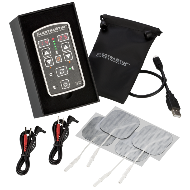 Imagen que nos facilita ELECTRASTIM de su producto erótico ELECTRASTIM - PAQUETE ESTIMULADOR FLICK DUO para nuestra categoría "JUGUETES BIENESTAR |Electro estimulación".