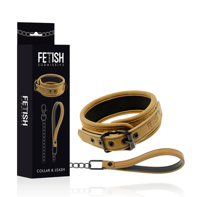 Imagen que nos facilita FETISH SUBMISSIVE ORIGIN de su producto erótico FETISH SUBMISSIVE ORIGEN - COLLAR CON CADENA CON FORRO DE NEOPRENO para nuestra categoría "BDSM & BONDAGE |Bondage|Collares".