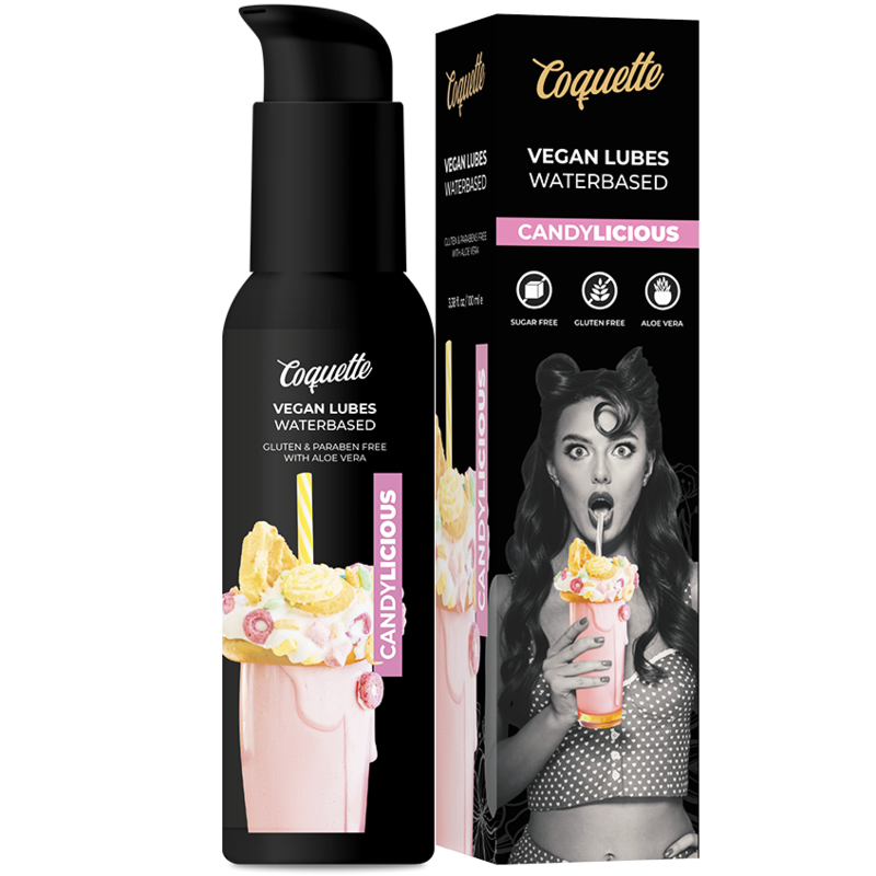 Imagen que nos facilita COQUETTE COSMETICS de su producto erótico COQUETTE CHIC DESIRE - PREMIUM EXPERIENCE LUBRICANTE VEGANO CANDYLICIOUS 100ML para nuestra categoría "DROGUERÍA |Lubricantes|Con deliciosos Sabores".