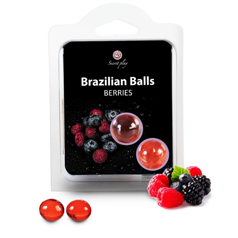 Imagen que nos facilita SECRETPLAY COSMETIC de su producto erótico SECRETPLAY - BRAZILIAN BALLS FRUTAS DEL BOSQUE SET 2 BOLAS para nuestra categoría "DROGUERÍA |Lubricantes|Bolas Brazilian Balls".