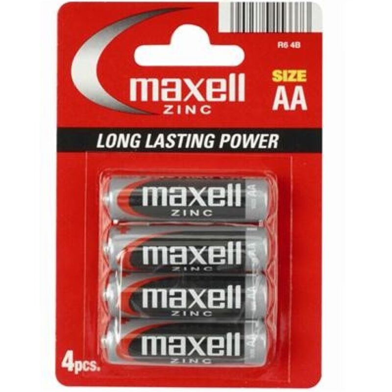 Imagen que nos facilita MAXELL de su producto erótico MAXELL - PILA SALINA MANGANESO AA R6 BLISTER*4 para nuestra categoría "ARTÍCULOS VARIOS|Pilas".