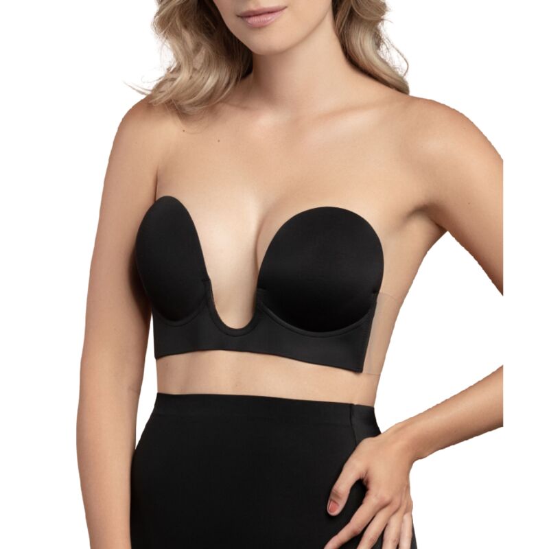 Imagen que nos facilita BYE BRA - BRAS de su producto erótico BYE-BRA - SUJETADOR SIN ASAS EN U NEGRO COPA A para nuestra categoría "MODA & LENCERÍA|Lencería Mujer|Lencería Sexy|Sujetadores".