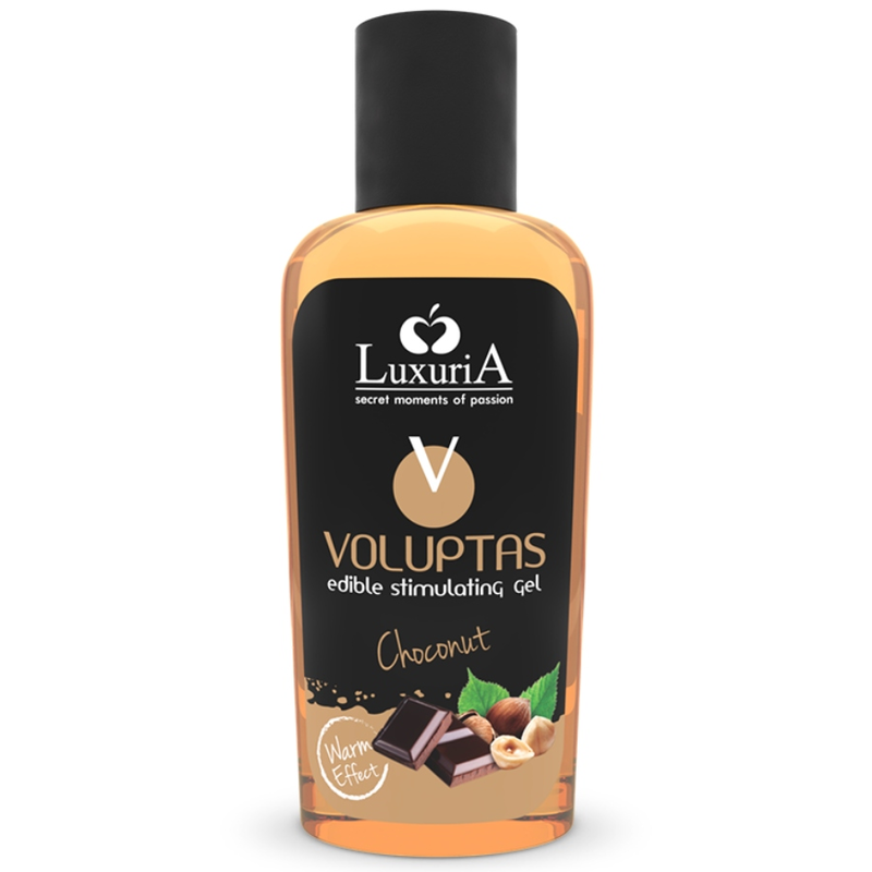 Imagen que nos facilita INTIMATELINE LUXURIA de su producto erótico INTIMATELINE LUXURIA - VOLUPTAS GEL MASAJE COMESTIBLE EFECTO CALOR - CHOCONUT 100 ML para nuestra categoría "DROGUERÍA |Para Masajes|Con efecto calor".