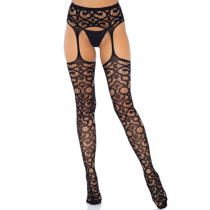 Imagen que nos facilita LEG AVENUE HOSIERY de su producto erótico LEG AVENUE - MEDIAS CON LIGUERO TALLA UNICA para nuestra categoría "MODA & LENCERÍA|Lencería Mujer|Lencería Picante|Medias con Liguero".