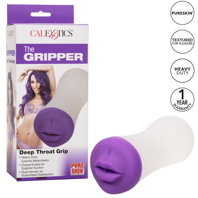 Imagen que nos facilita CALEXOTICS de su producto erótico CALEXOTICS - DEEP THROAT GRIP MASTURBADOR BOCA para nuestra categoría "JUGUETES BIENESTAR |Juguetes para Hombres|Vaginas con vibración".