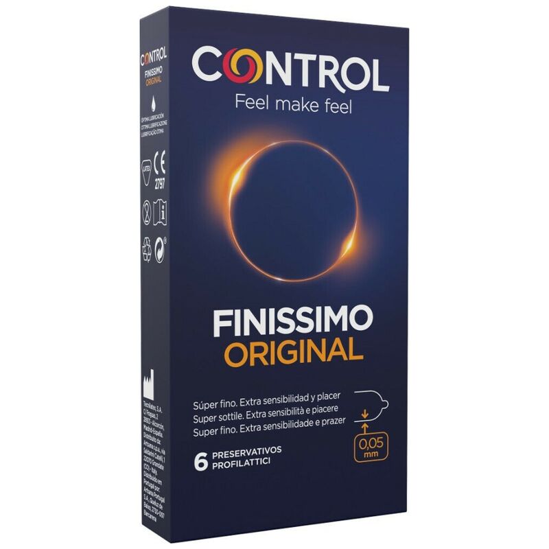 Imagen que nos facilita CONTROL CONDOMS de su producto erótico CONTROL - FINISSIMO ORIGINAL 6 UNIDADES para nuestra categoría "PRESERVATIVOS |Sensitivos".