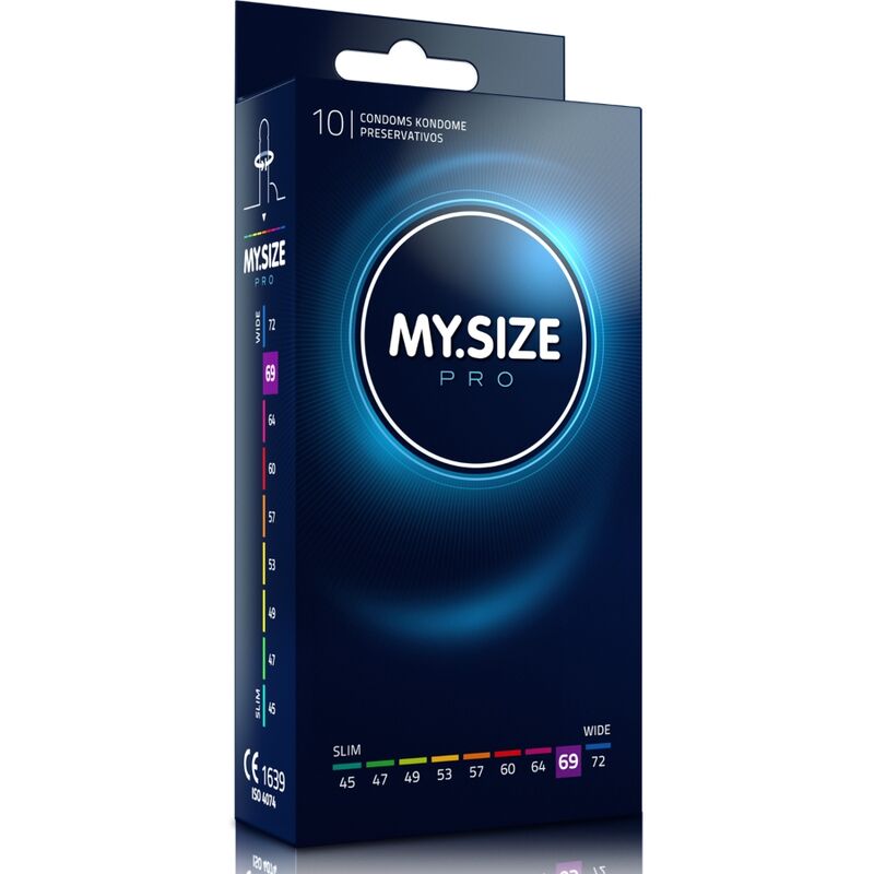 Imagen que nos facilita MY SIZE PRO de su producto erótico MY SIZE - PRO PRESERVATIVOS 69 MM 10 UNIDADES para nuestra categoría "PRESERVATIVOS |Todas las tallas|Tamaño XL (Grandes)".