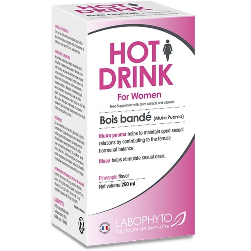 Imagen que nos facilita LABOPHYTO de su producto erótico LABOPHYTO - HOT DRINK FOR WOMEN COMPLEMENTO ALIMENTICIO ENERGIA SEXUAL 250 ML para nuestra categoría "DROGUERÍA |Complementos Alimenticios|Cápsulas para Mujeres".