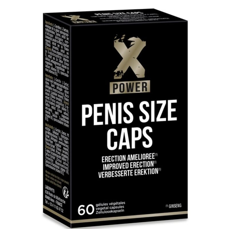 Imagen que nos facilita XPOWER de su producto erótico XPOWER - PENIS SIZE CAPS MEJORA DE LA ERECCIÓN 60 CAP para nuestra categoría "DROGUERÍA |Complementos Alimenticios|Cápsulas para Hombres".