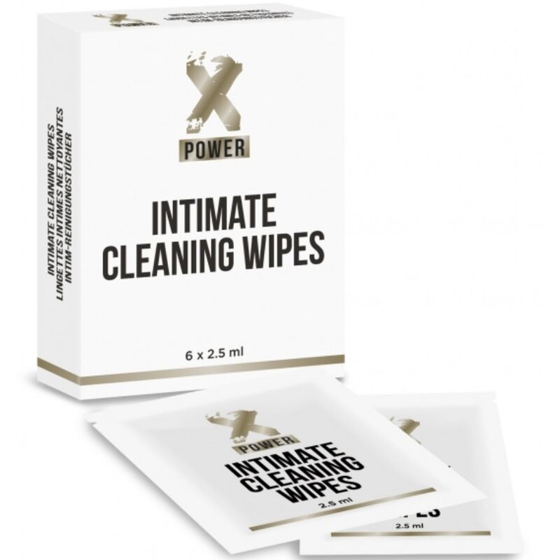 Imagen que nos facilita XPOWER de su producto erótico XPOWER - INTIMATE CLEANING WIPES TOALLITAS LIMPIEZA INTIMA 6 UNIDADES para nuestra categoría "DROGUERÍA |Desinfección  y Mantenimiento |Limpieza íntima".