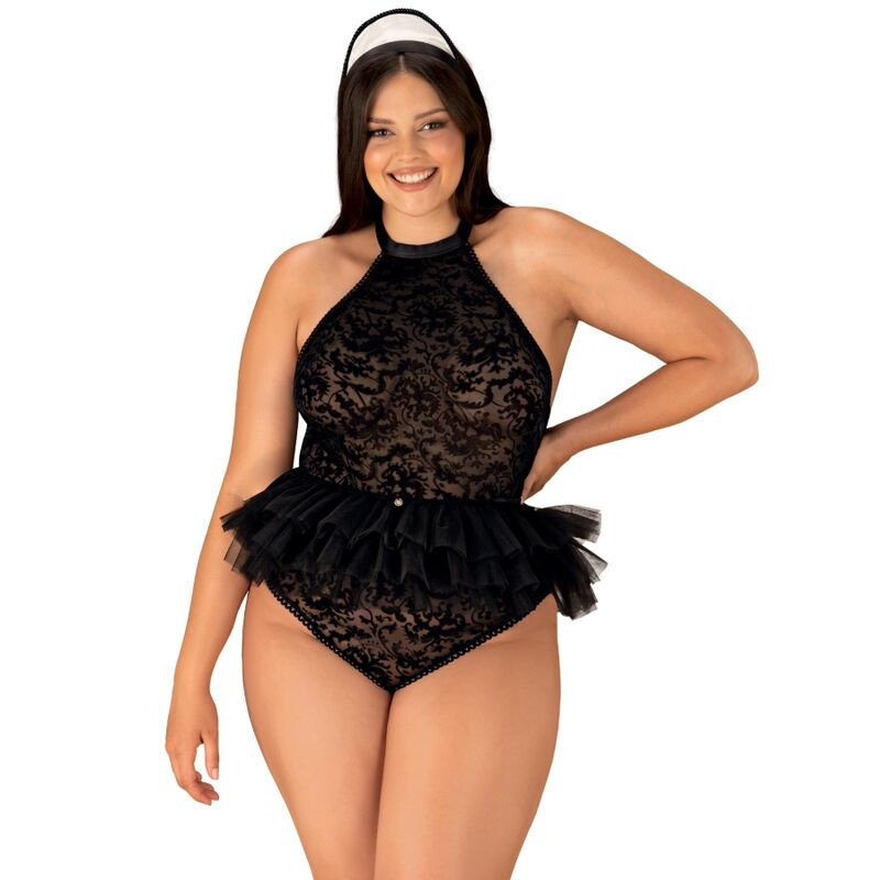 Imagen que nos facilita OBSESSIVE COSTUMES de su producto erótico OBSESSIVE - FRILLES DISFRAZ XXL/XXXL para nuestra categoría "MODA & LENCERÍA|Lencería Mujer|Lencería Sexy|Bodys".