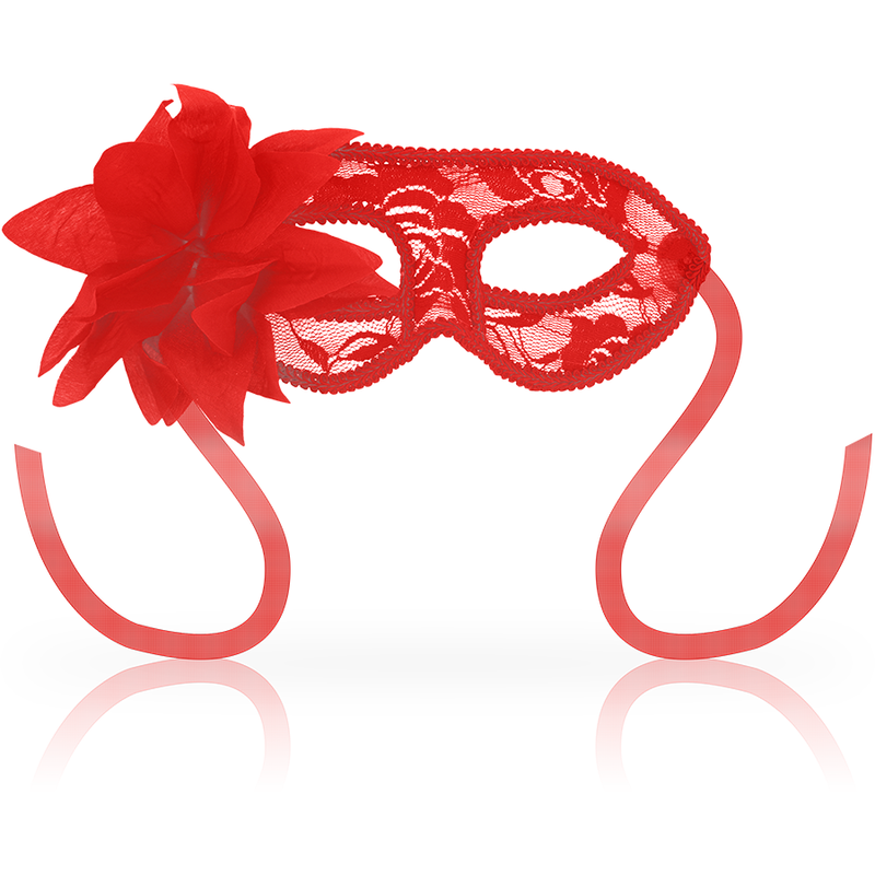 Imagen que nos facilita OHMAMA MASKS de su producto erótico OHMAMA - MASKS ANTIFAZ CON ENCAJES Y FLOR ROJO para nuestra categoría "BDSM & BONDAGE |Bondage|Máscaras Venecianas".