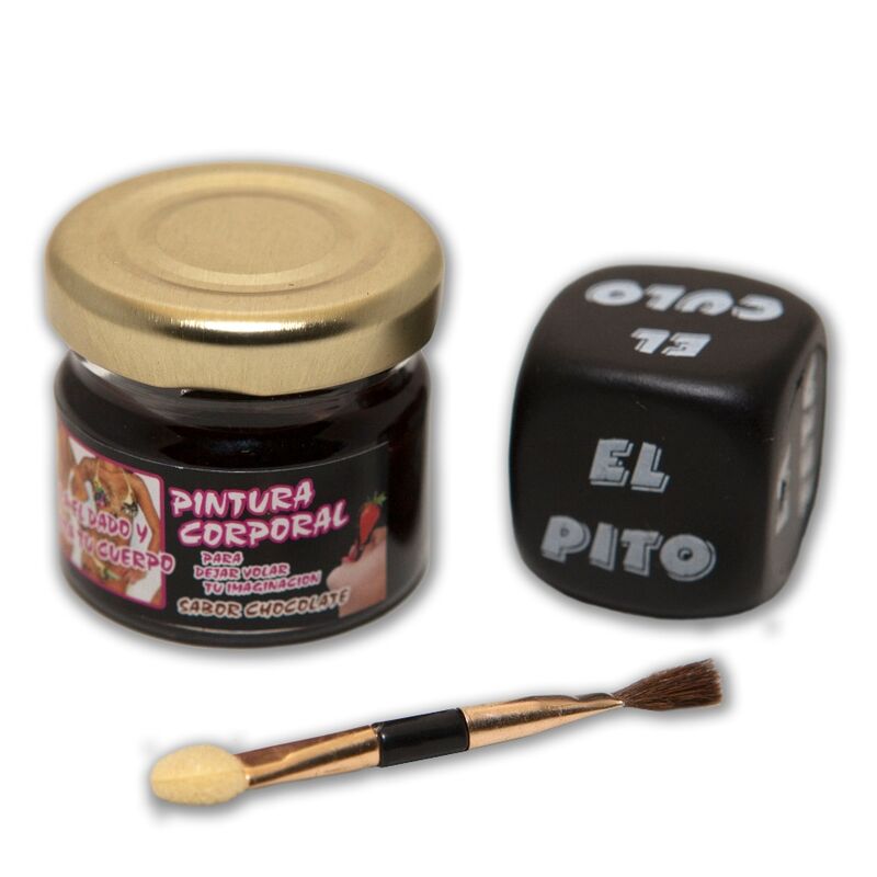 Imagen que nos facilita DIABLO PICANTE de su producto erótico DIABLO PICANTE - PINTURA DE CHOCOLATE Y DADO DE CUERPO para nuestra categoría "DROGUERÍA |Pintura Corporal Comestible".