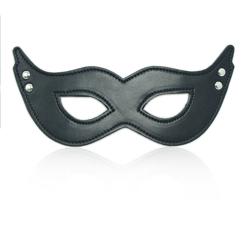 Imagen que nos facilita OHMAMA MASKS de su producto erótico OHMAMA FETISH - ANTIFAZ DE PU CON CORCHETES para nuestra categoría "BDSM & BONDAGE |Bondage|Máscaras".