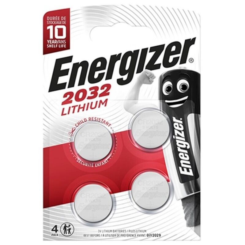 Imagen que nos facilita ENERGIZER de su producto erótico ENERGIZER - PILA BOTON LITIO CR2032 3V BLISTER*4 para nuestra categoría "ARTÍCULOS VARIOS|Pilas|Pilas Alcalinas".