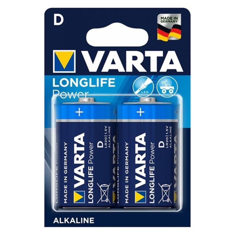 Imagen que nos facilita VARTA de su producto erótico VARTA - LONGLIFE POWER PILA ALCALINA D LR20 BLISTER*2 para nuestra categoría "ARTÍCULOS VARIOS|Pilas|Pilas Alcalinas".