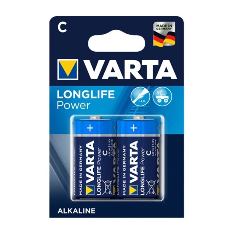 Imagen que nos facilita VARTA de su producto erótico VARTA - LONGLIFE POWER PILA ALCALINA C LR14 BLISTER*2 para nuestra categoría "ARTÍCULOS VARIOS|Pilas|Pilas Alcalinas".