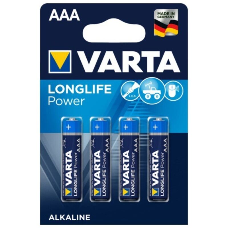 Imagen que nos facilita VARTA de su producto erótico VARTA - LONGLIFE POWER PILA ALCALINA AAA LR03 BLISTER*4 para nuestra categoría "ARTÍCULOS VARIOS|Pilas|Pilas Alcalinas".