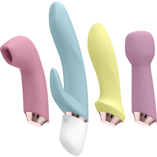 Imagen que nos facilita SATISFYER VIBRATOR de su producto erótico SATISFYER - MARVELOUS FOUR SET VIBRADOR & SUCCIONADOR para nuestra categoría "JUGUETES BIENESTAR |Kits juguetes sexuales".