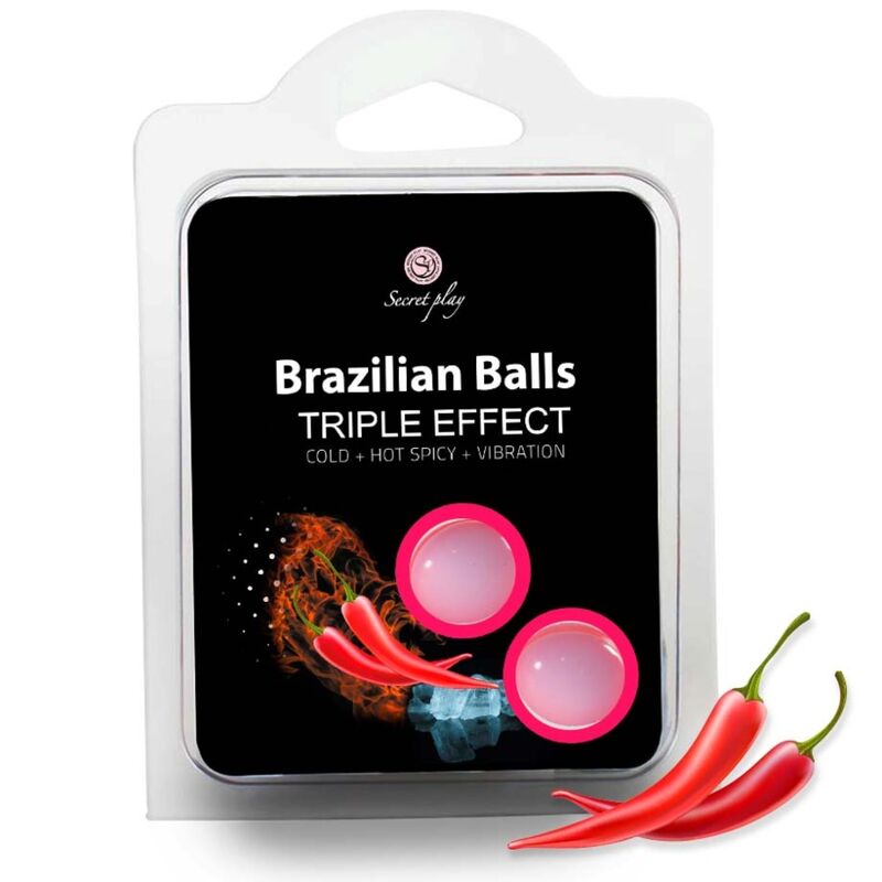 Imagen que nos facilita SECRETPLAY COSMETIC de su producto erótico SECRETPLAY - SET 2 BRAZILIAN BALLS TRIPLE EFECTO para nuestra categoría "DROGUERÍA |Lubricantes|Bolas Brazilian Balls".