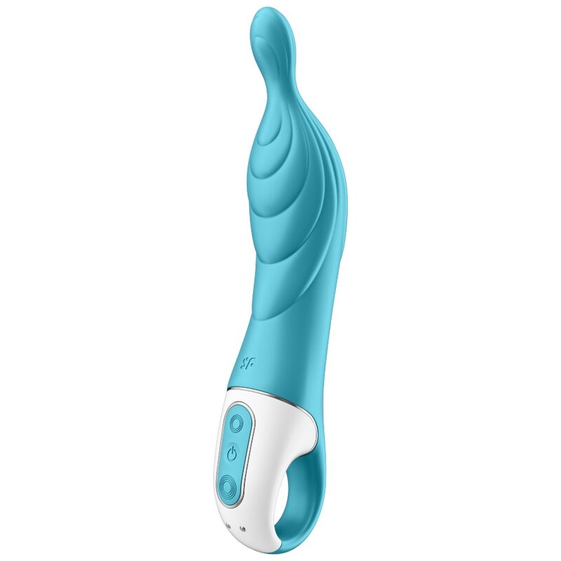 Imagen que nos facilita SATISFYER VIBRATOR de su producto erótico SATISFYER - AMAZING 2 VIBRADOR PUNTO A TURQUESA para nuestra categoría "JUGUETES BIENESTAR |Vibradores|Vibradores Clasicos anales o vaginales".