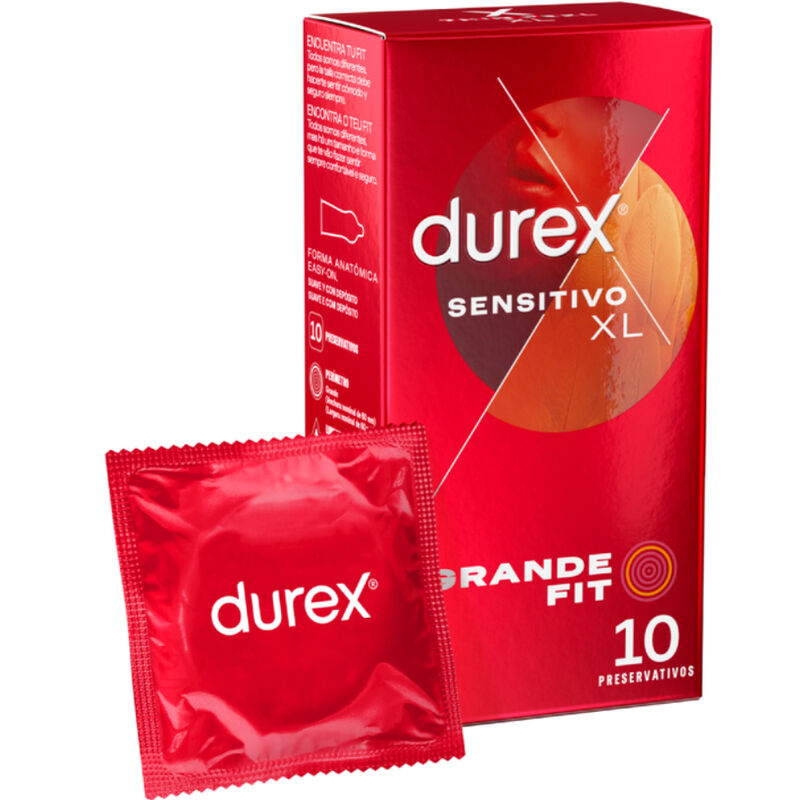 Imagen que nos facilita DUREX CONDOMS de su producto erótico DUREX - PRESERVATIVOS SENSITIVO XL 10 UNIDADES para nuestra categoría "PRESERVATIVOS |Sensitivos".