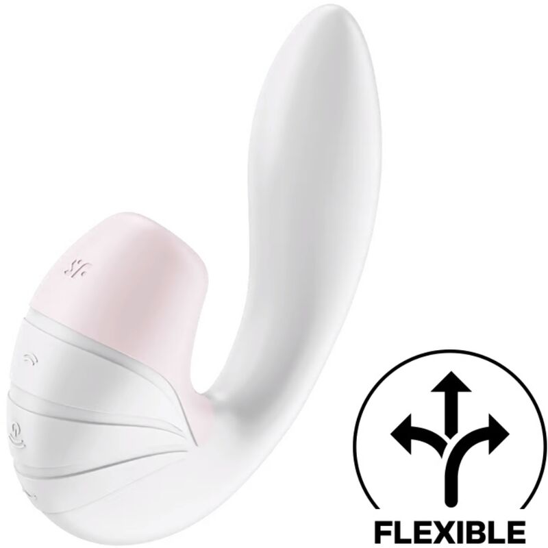 Imagen que nos facilita SATISFYER AIR PULSE de su producto erótico SATISFYER - SUPERNOVA ESTIMULADOR Y VIBRADOR BLANCO para nuestra categoría "JUGUETES BIENESTAR |Juguetes para Mujeres|Estimuladores|Succionadores sin vibración".