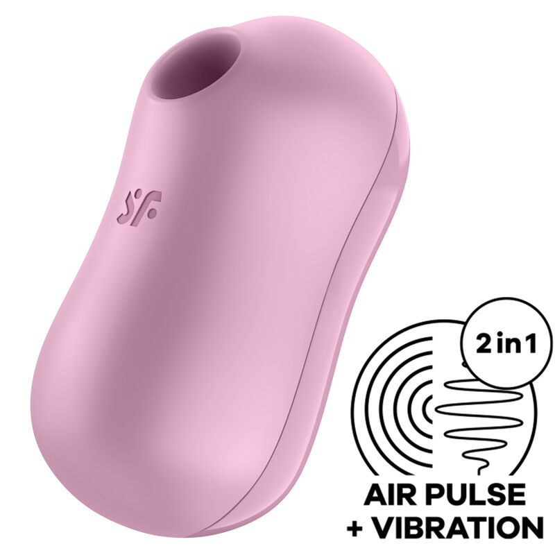 Imagen que nos facilita SATISFYER AIR PULSE de su producto erótico SATISFYER - COTTON CANDY ESTIMULADOR Y VIBRADOR LILA para nuestra categoría "JUGUETES BIENESTAR |Juguetes para Mujeres|Estimuladores|Succionadores sin vibración".