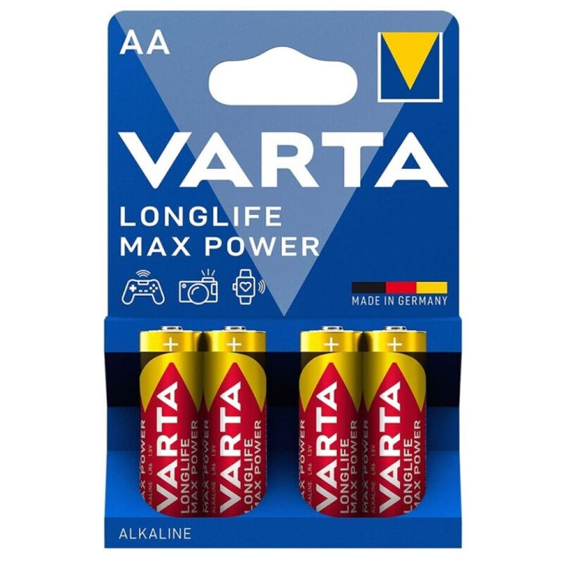 Imagen que nos facilita VARTA de su producto erótico VARTA - MAX POWER PILA ALCALINA AA LR6 BLISTER*4 para nuestra categoría "ARTÍCULOS VARIOS|Pilas|Pilas Alcalinas".