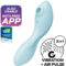 Imagen que nos facilita SATISFYER CONNECT de su producto erótico SATISFYER - CURVY TRINITY 5 ESTIMULADOR Y VIBRADOR APP AZUL para nuestra categoría "JUGUETES BIENESTAR |Vibradores|Vibradores con APP".