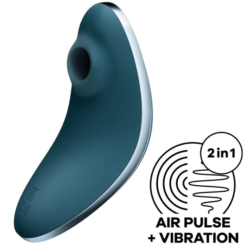 Imagen que nos facilita SATISFYER AIR PULSE de su producto erótico SATISFYER - VULVA LOVER 1 ESTIMULADOR Y VIBRADOR AZUL para nuestra categoría "JUGUETES BIENESTAR |Juguetes para Mujeres|Estimuladores|Succionadores sin vibración".