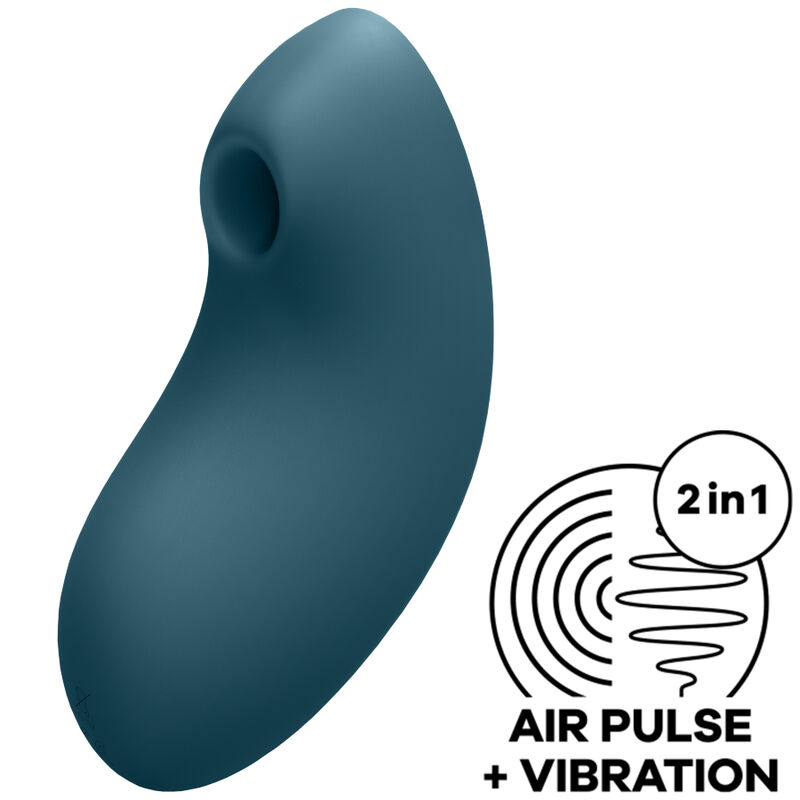 Imagen que nos facilita SATISFYER AIR PULSE de su producto erótico SATISFYER - VULVA LOVER 2 ESTIMULADOR Y VIBRADOR AZUL para nuestra categoría "JUGUETES BIENESTAR |Juguetes para Mujeres|Estimuladores|Succionadores sin vibración".