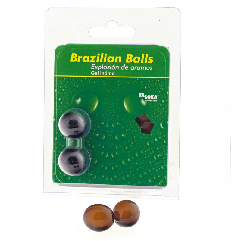 Imagen que nos facilita TALOKA de su producto erótico TALOKA - BRAZILIAN BALLS GEL ÍNTIMO CHOCOLATE 2 BOLAS para nuestra categoría "DROGUERÍA |Lubricantes|Bolas Brazilian Balls".