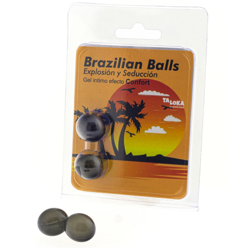 Imagen que nos facilita TALOKA de su producto erótico TALOKA - BRAZILIAN BALLS GEL EXCITANTE EFECTO CONFORT 2 BOLAS para nuestra categoría "DROGUERÍA |Lubricantes|Bolas Brazilian Balls".