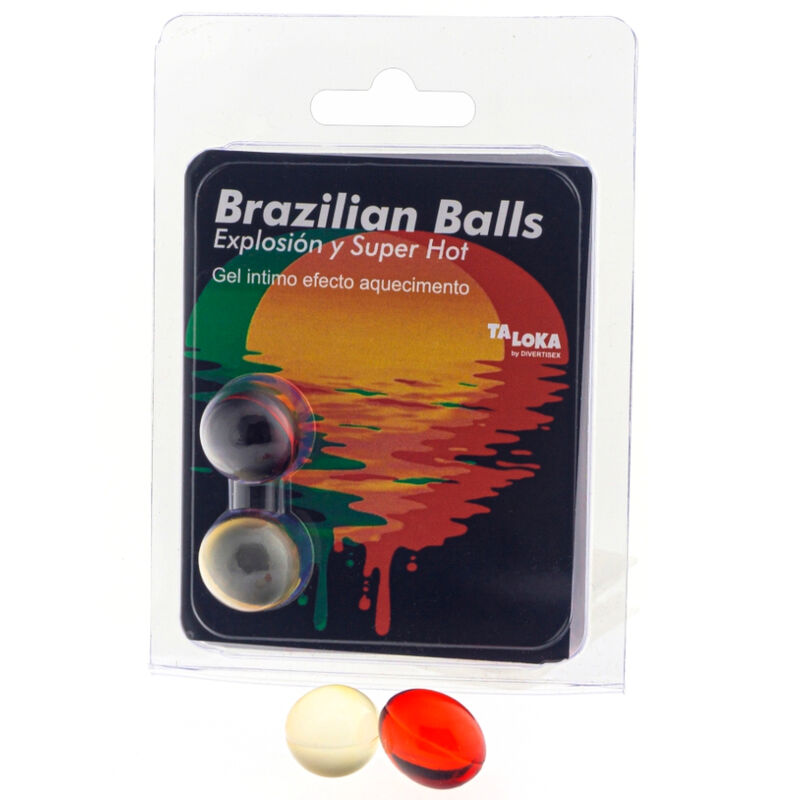 Imagen que nos facilita TALOKA de su producto erótico TALOKA - BRAZILIAN BALLS GEL EXCITANTE EFECTO SUPER CALIENTE 2 BOLAS para nuestra categoría "DROGUERÍA |Lubricantes|Bolas Brazilian Balls".