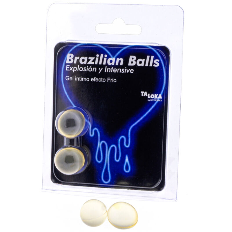 Imagen que nos facilita TALOKA de su producto erótico TALOKA - BRAZILIAN BALLS GEL EXCITANTE EFECTO FRIO Y VIBRACIÓN 2 BOLAS para nuestra categoría "DROGUERÍA |Lubricantes|Efecto Frío".