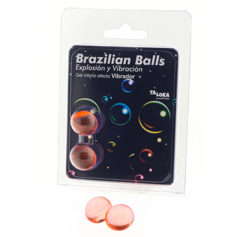 Imagen que nos facilita TALOKA de su producto erótico TALOKA - BRAZILIAN BALLS GEL EXCITANTE EFECTO VIBRACIÓN 2 BOLAS para nuestra categoría "DROGUERÍA |Lubricantes|Bolas Brazilian Balls".