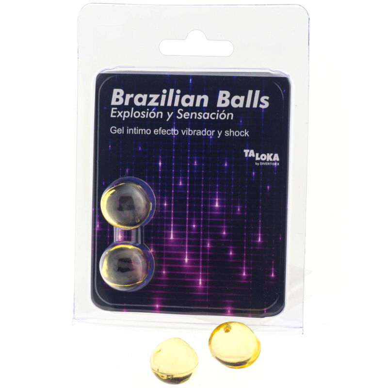 Imagen que nos facilita TALOKA de su producto erótico TALOKA - BRAZILIAN BALLS GEL EXCITANTE EFECTO VIBRACIÓN Y SHOCK 2 BOLAS para nuestra categoría "DROGUERÍA |Lubricantes|Bolas Brazilian Balls".