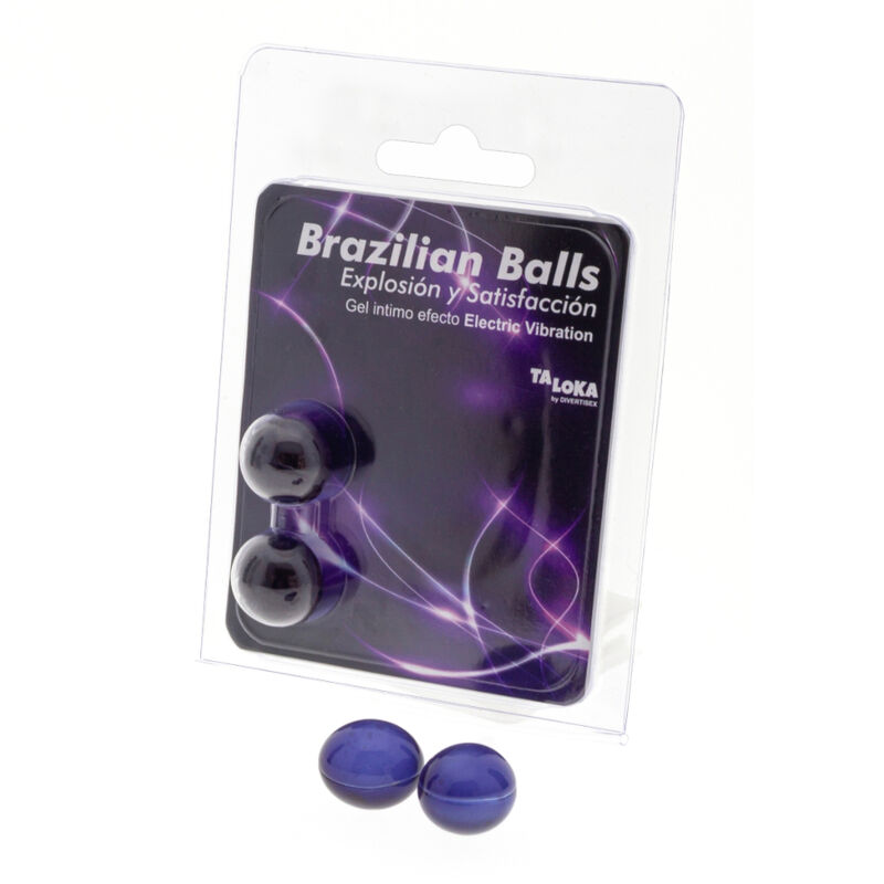 Imagen que nos facilita TALOKA de su producto erótico TALOKA - BRAZILIAN BALLS GEL EXCITANTE EFECTO VIBRACIÓN ELÉCTRICA 2 BOLAS para nuestra categoría "DROGUERÍA |Lubricantes|Bolas Brazilian Balls".