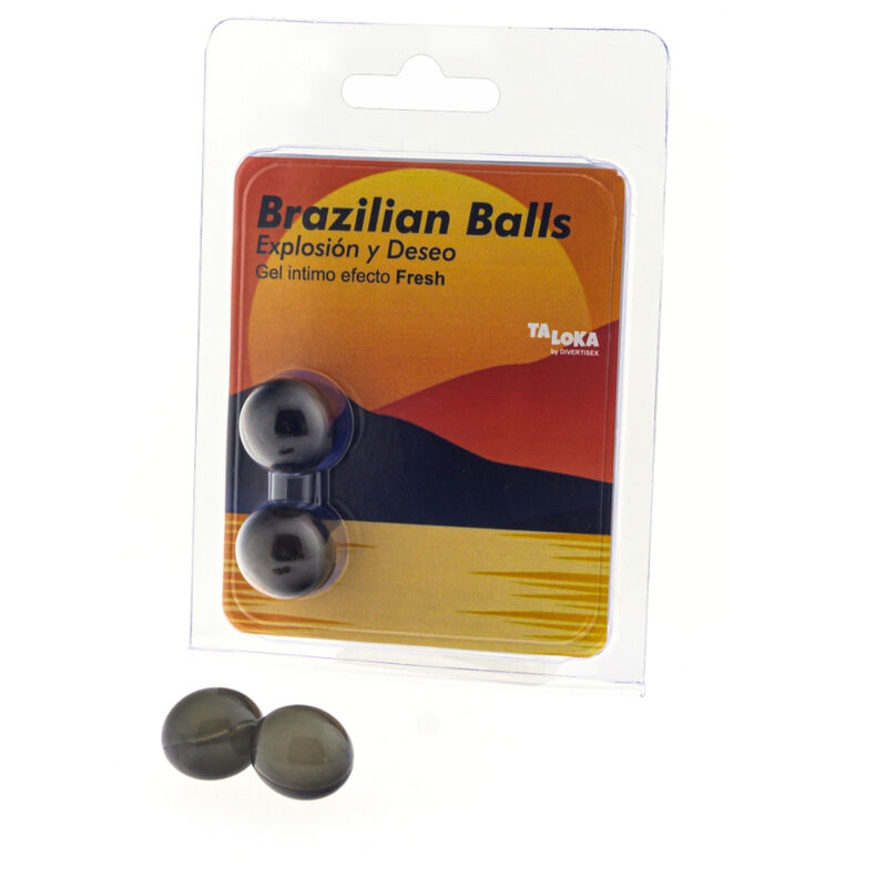 Imagen que nos facilita TALOKA de su producto erótico TALOKA - BRAZILIAN BALLS GEL EXCITANTE EFECTO FRESCOR 2 BOLAS para nuestra categoría "DROGUERÍA |Lubricantes|Bolas Brazilian Balls".