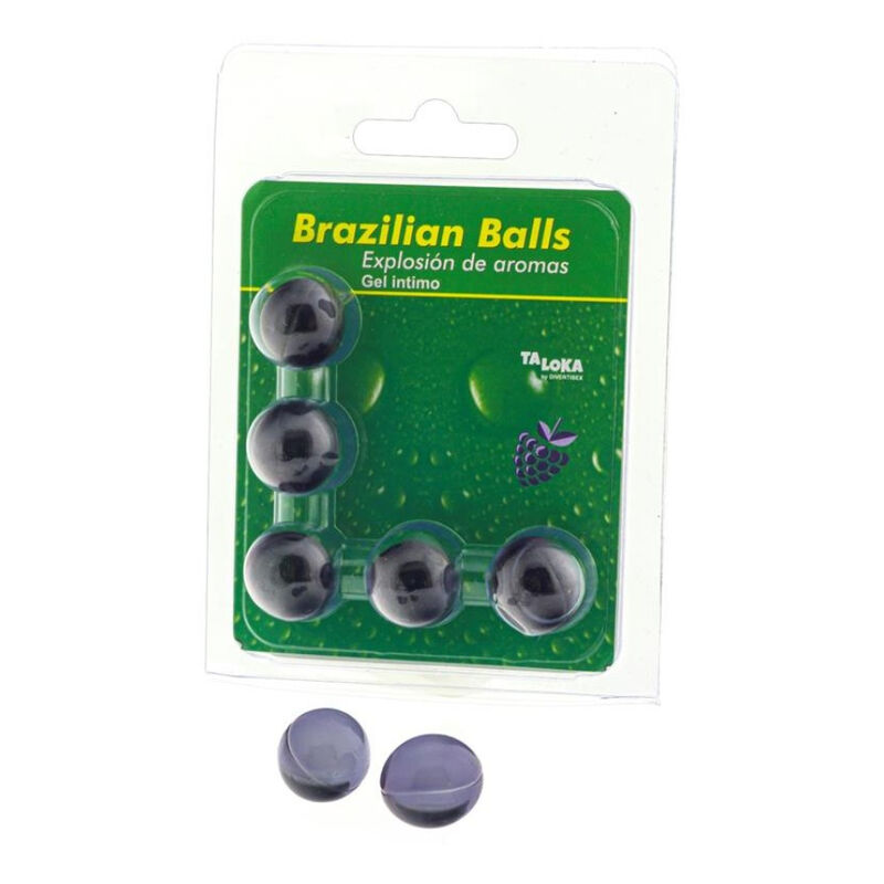 Imagen que nos facilita TALOKA de su producto erótico TALOKA - BRAZILIAN BALLS GEL ÍNTIMO FRUTAS DEL BOSQUE 5 BOLAS para nuestra categoría "DROGUERÍA |Lubricantes|Bolas Brazilian Balls".